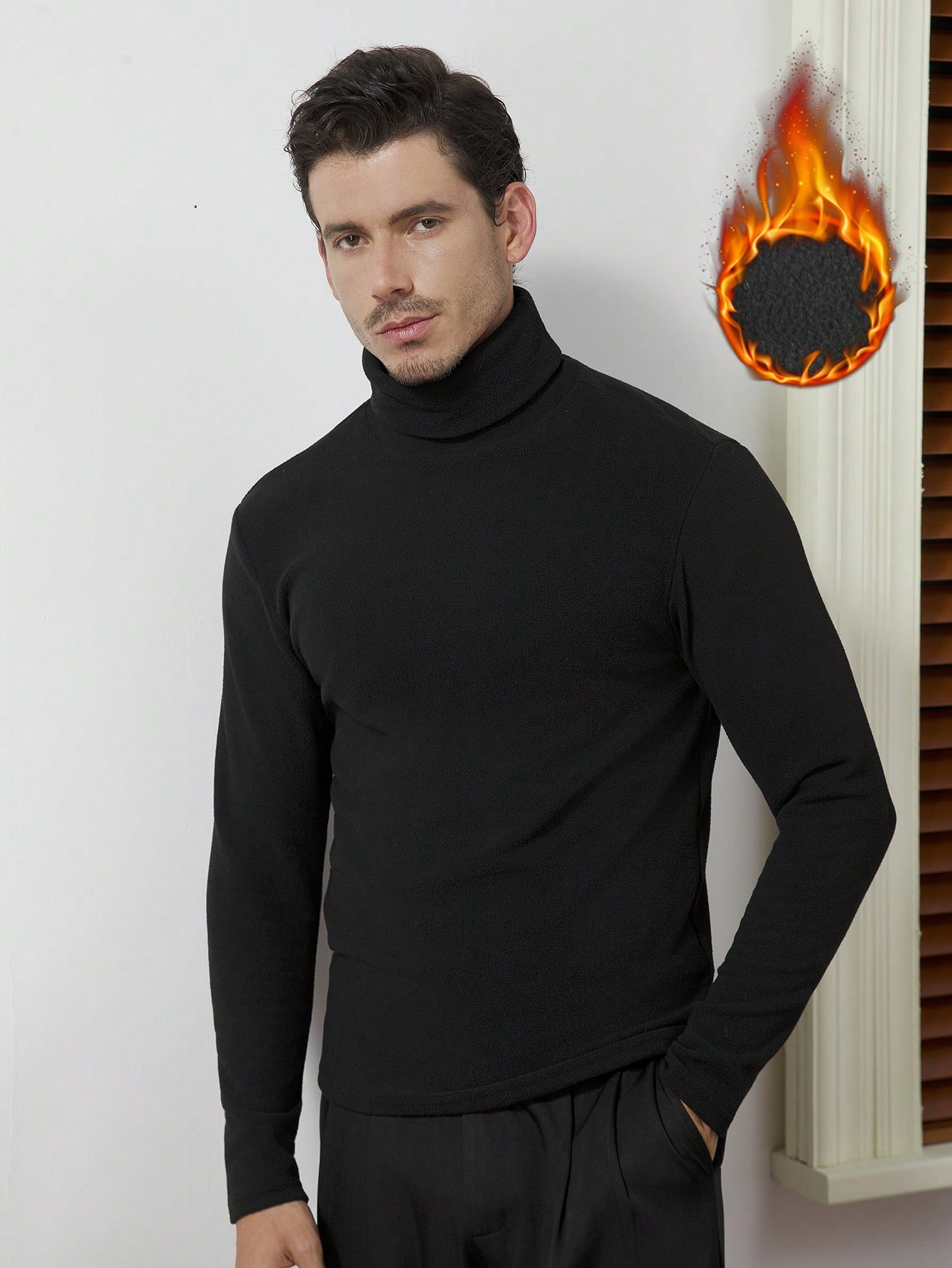 Men's Black High-Neck Long Sle - Base Layer Top recensione e prezzo