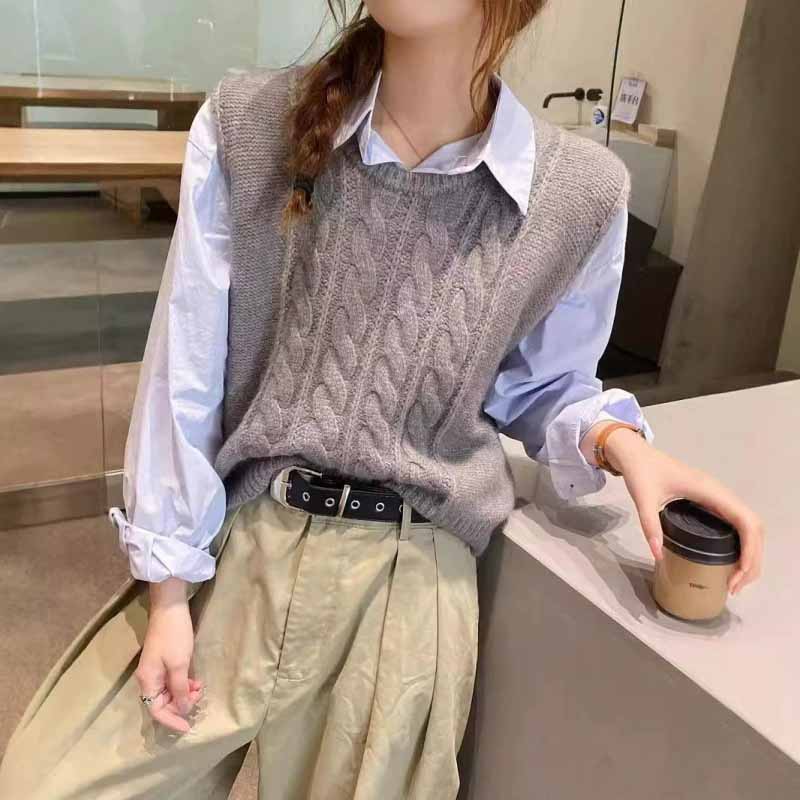 2025 New O-Neck Knitted Vest W - Sleeveless Undershirt recensione e prezzo