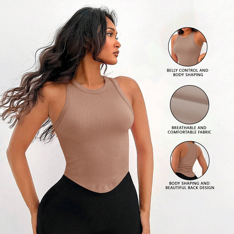 Womens Ribbed Racerback Curved - Tank Top Ribbed recensione e prezzo