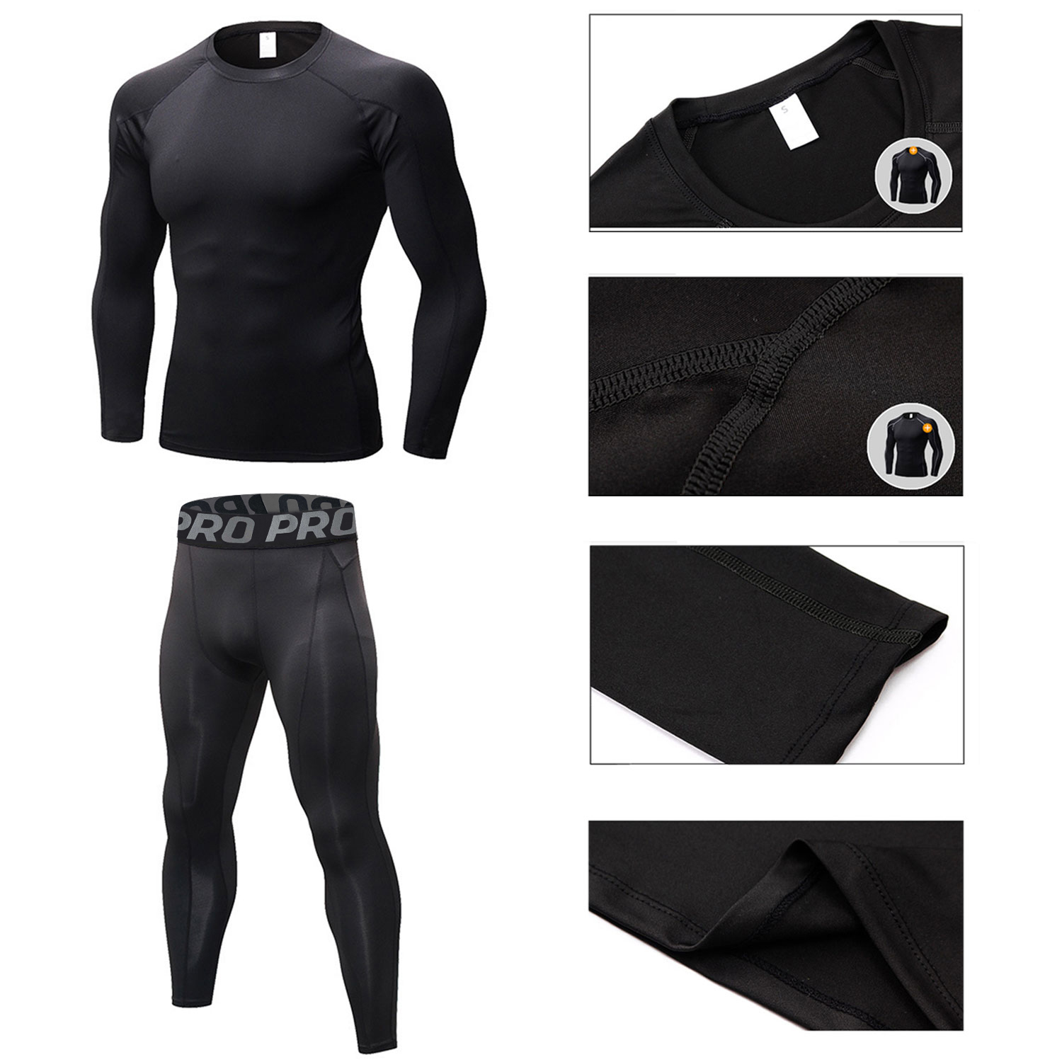 Mens Workout Compression Set P - Compression Long Pant recensione e prezzo