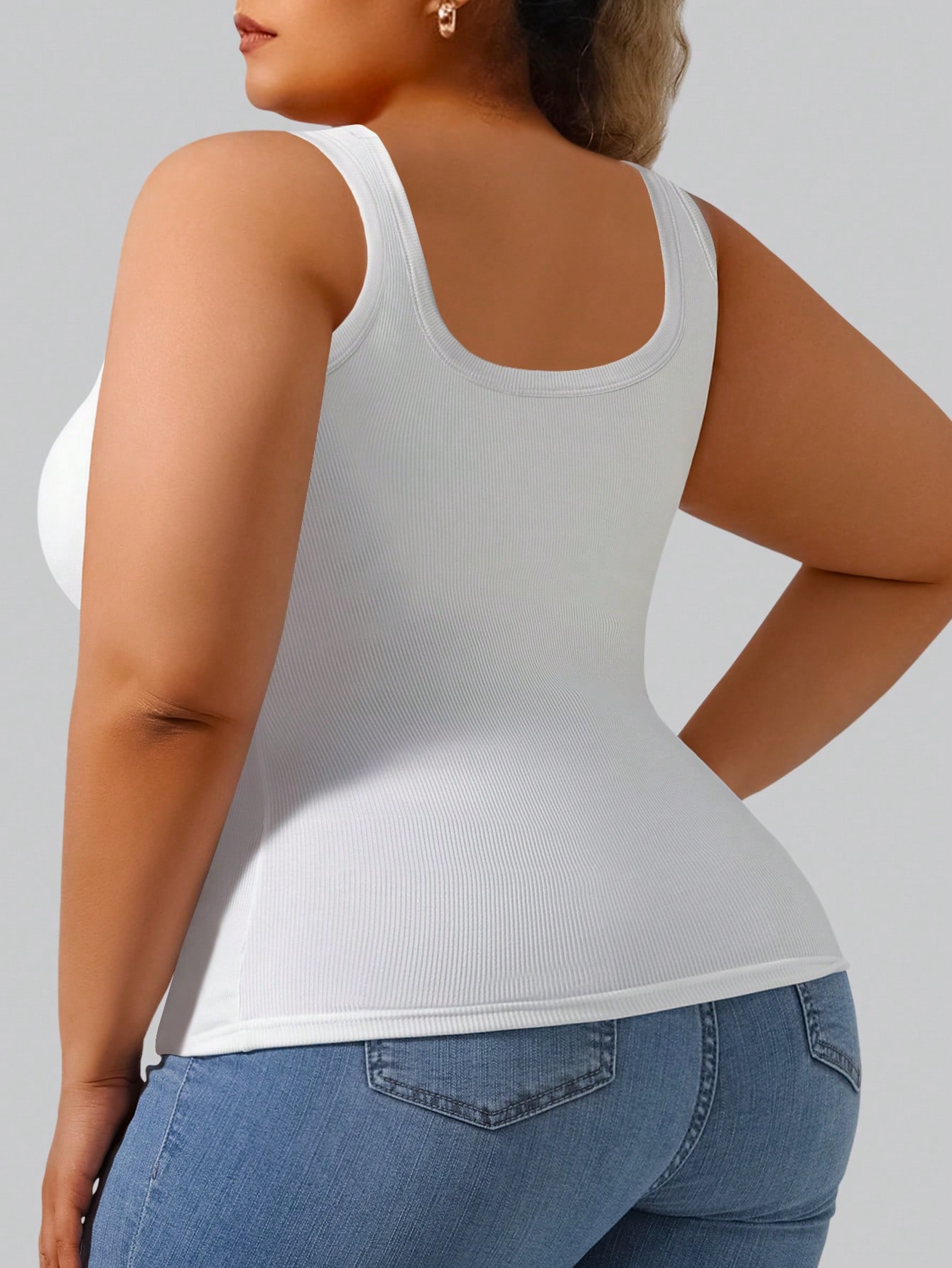 Plus Size Women's Solid Ribbed - Tank Top Ribbed recensione e prezzo