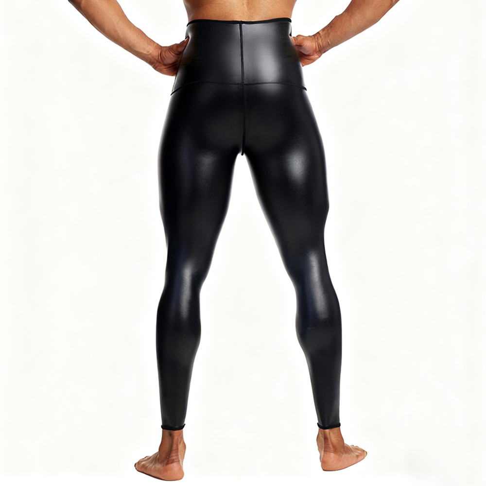 Sexy Men PU Leather Long Pants - Compression Long Pant recensione e prezzo