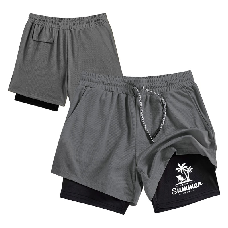 Summer Men's Double Layer Runn - Compression Shorts Athletes recensione e prezzo
