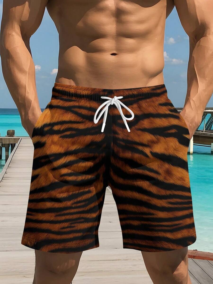 Mens Tiger Print Beach Shorts  - Trunk Breathable Men recensione e prezzo