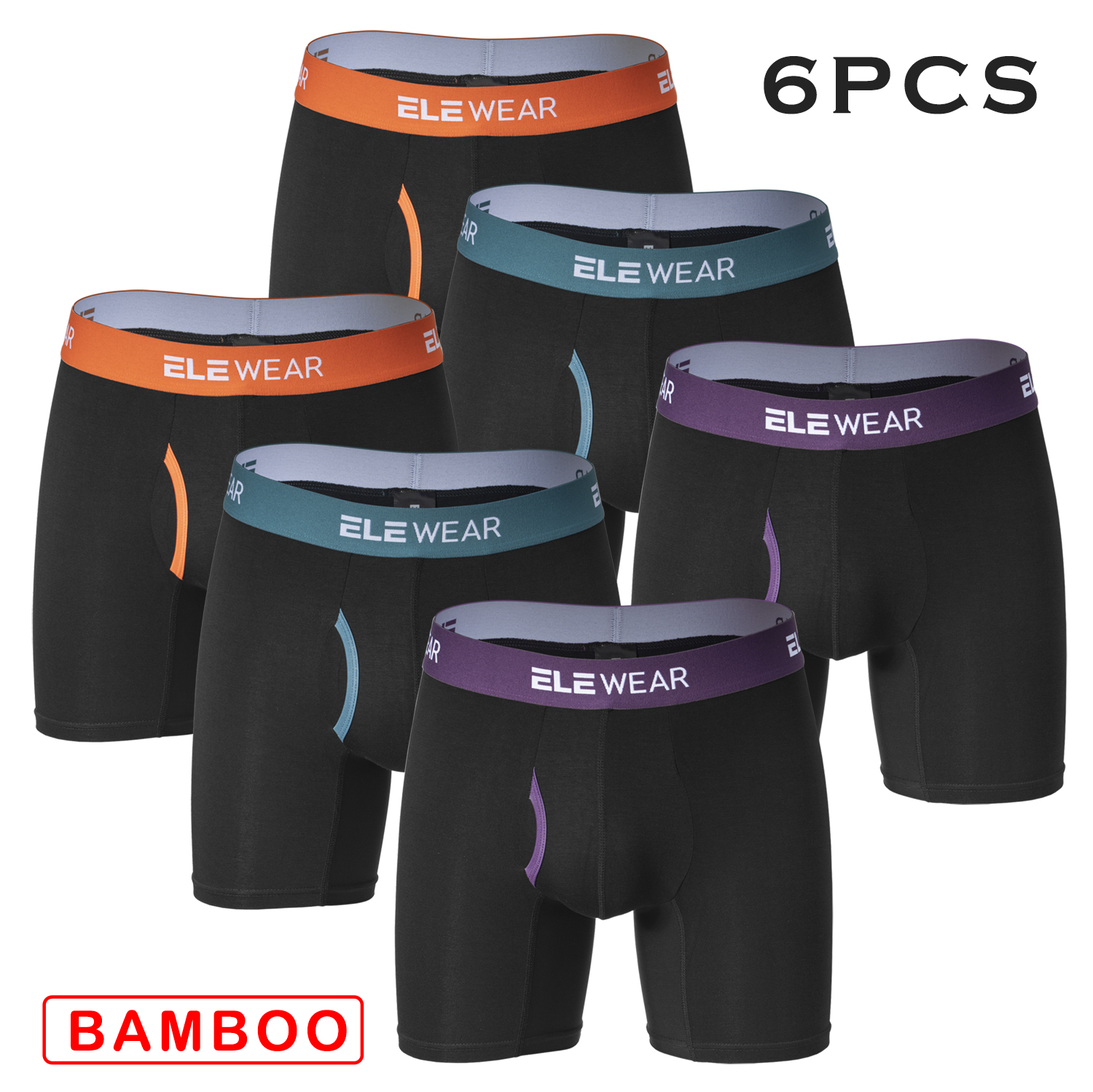 6 pcs Bamboo Men Underwear Wit - Boxer Shorts Modal recensione e prezzo