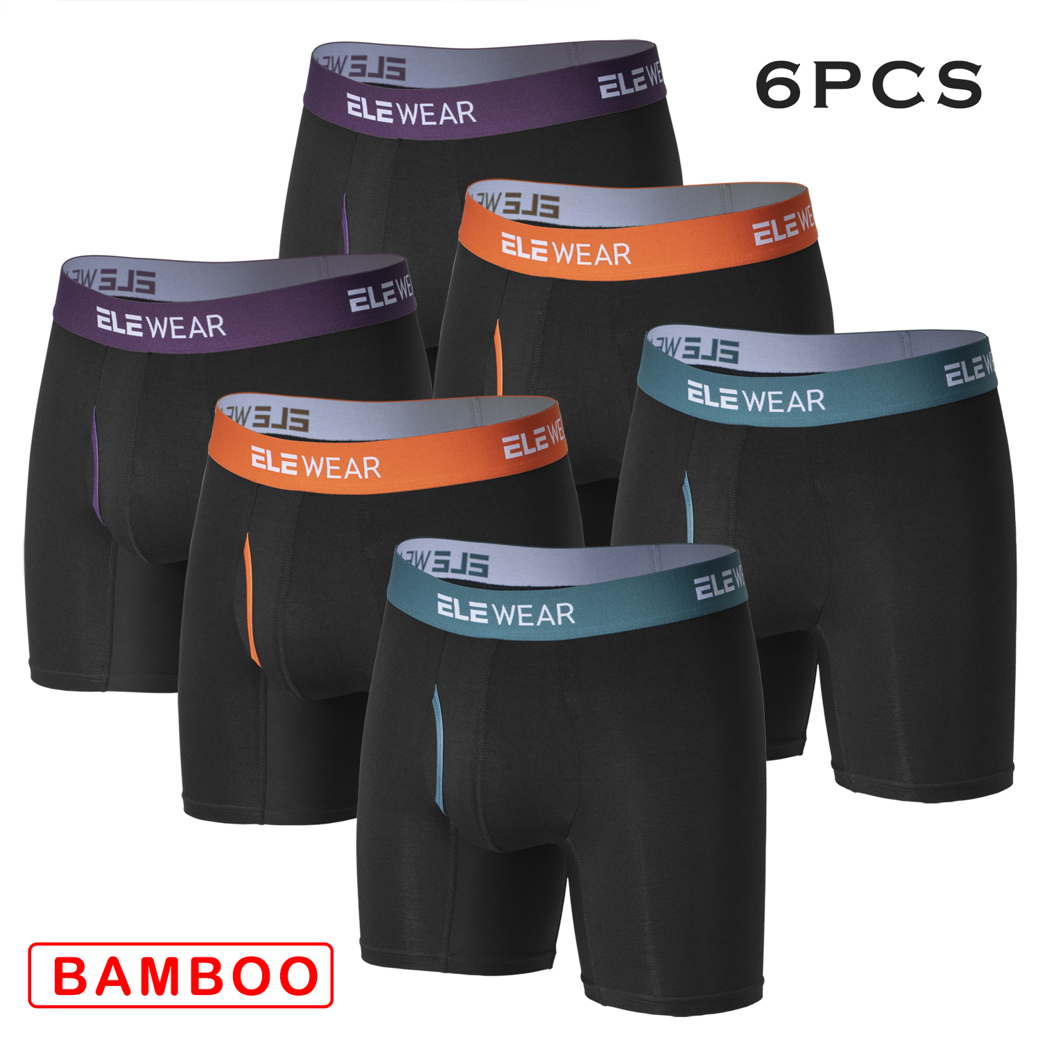 6 pcs Bamboo Men Underwear Wit - Boxer Shorts Modal recensione e prezzo