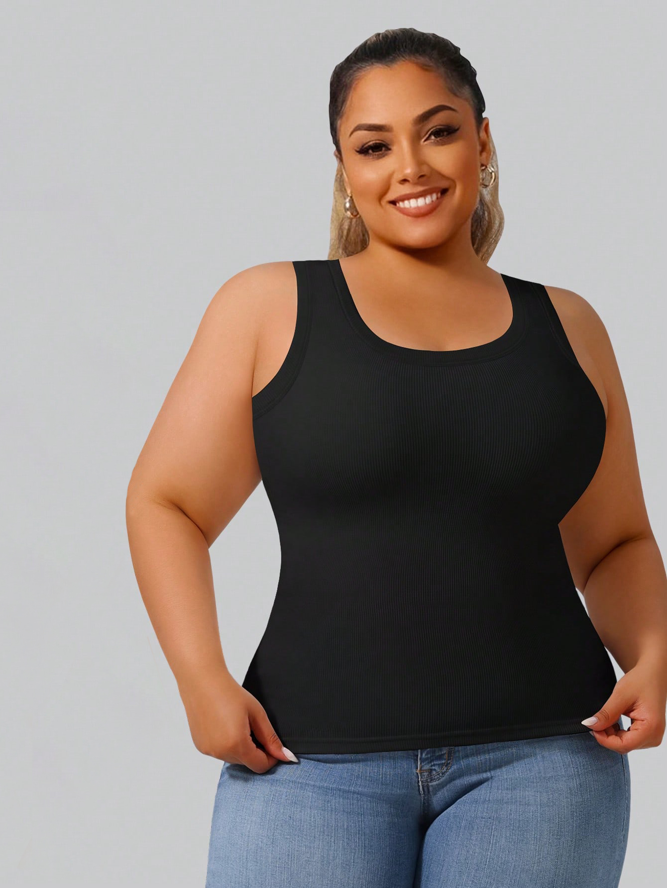 Plus Size Women's High Stretch - Tank Top Ribbed recensione e prezzo