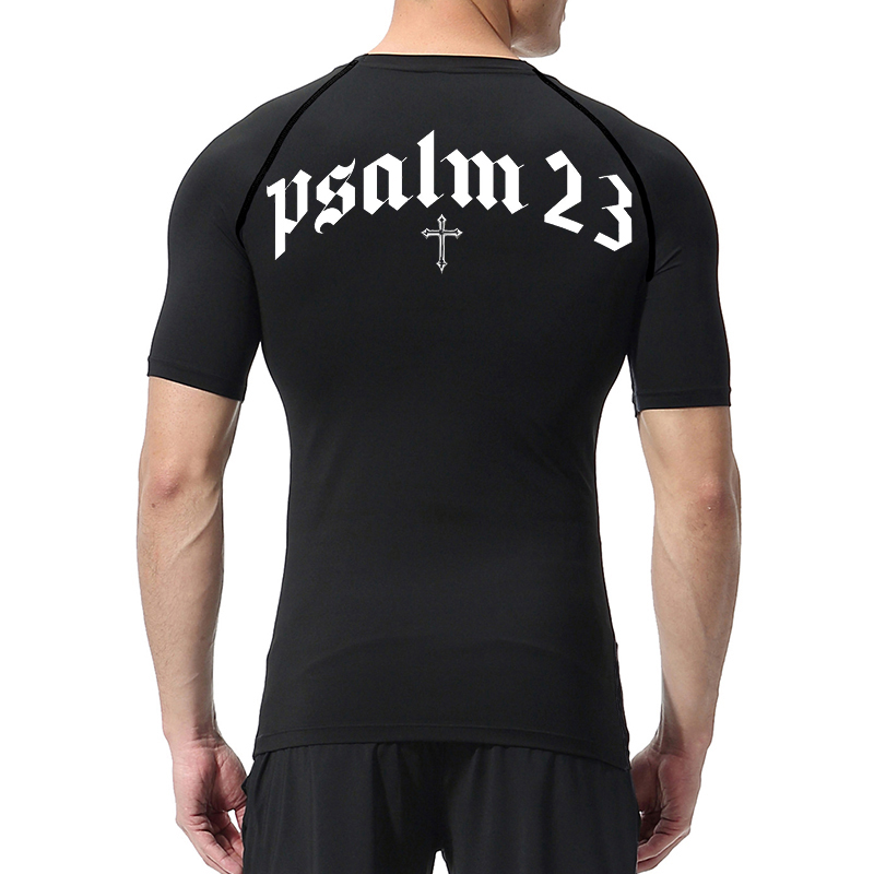 Psalm 23 Cross Print Compressi - Base Layer Top recensione e prezzo