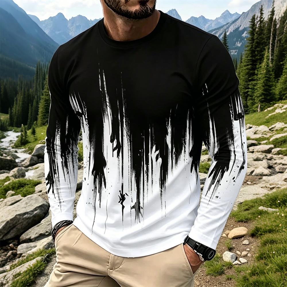 Men's Gradient Ink Splash Long - Base Layer Top recensione e prezzo